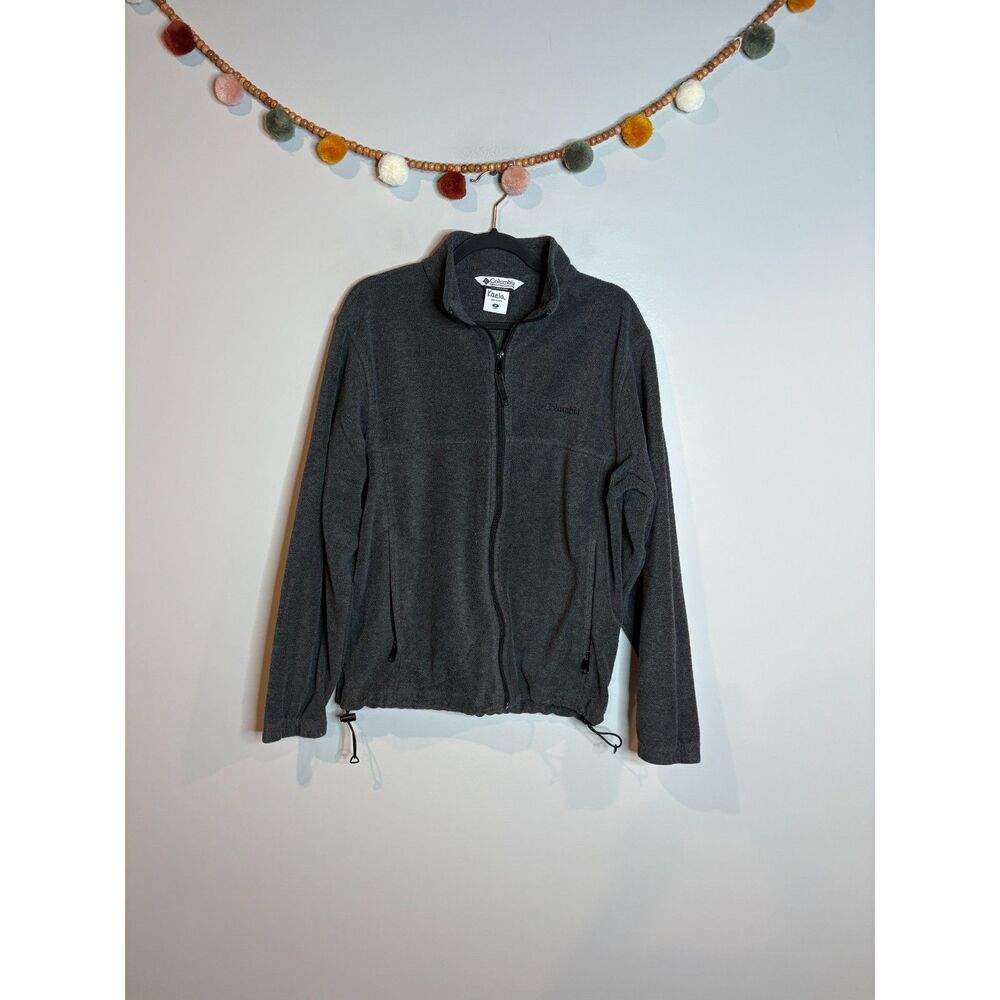 Columbia charcoal grey fleece jacket